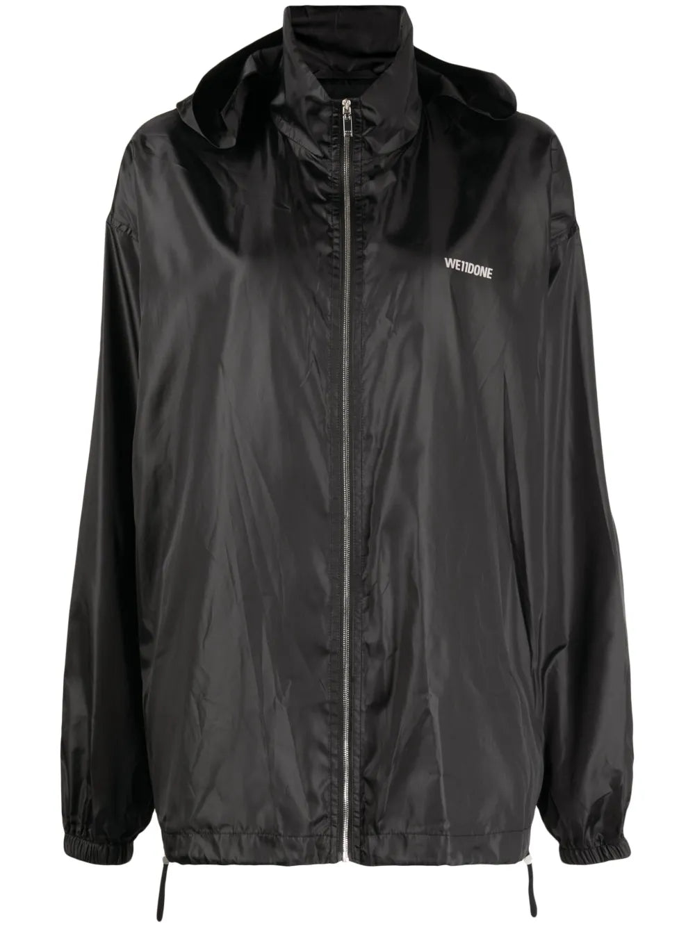 logo print hooded jacket
