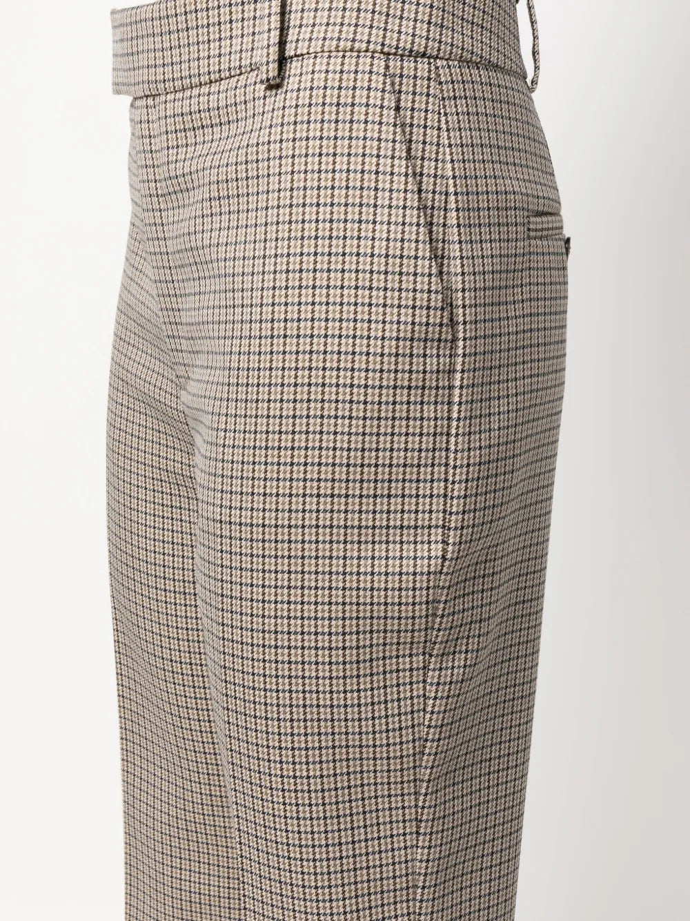 tailored check-print trousers