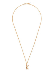 K letter pendant necklace