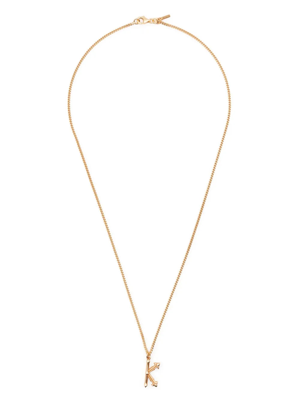 K letter pendant necklace