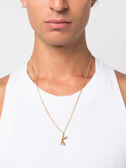 K letter pendant necklace