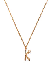 K letter pendant necklace