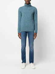 mid-rise tapered-leg jeans