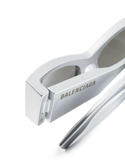 logo-print D-frame sunglasses
