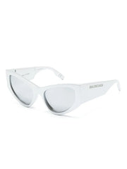 logo-print D-frame sunglasses