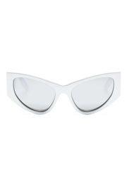 logo-print D-frame sunglasses