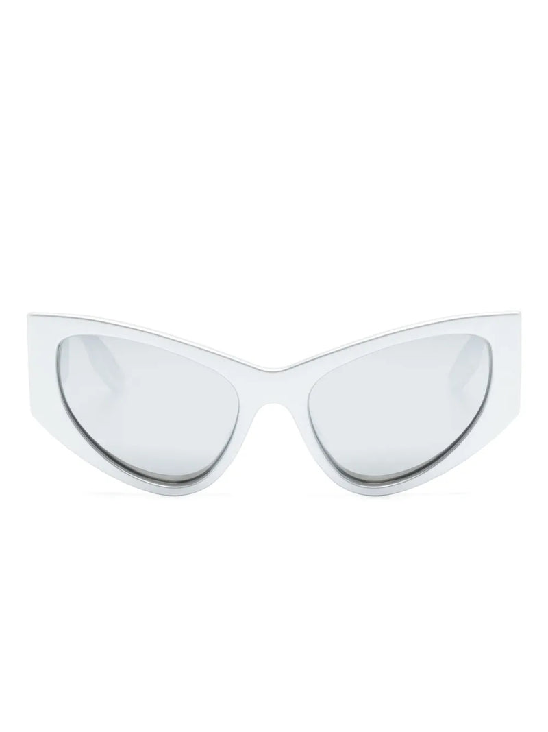 logo-print D-frame sunglasses