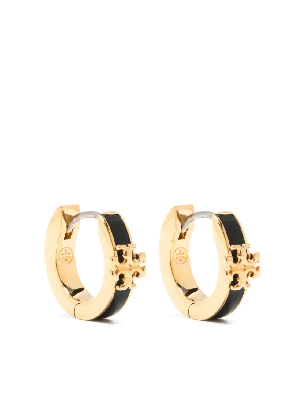 Kira enamel huggie hoop earrings