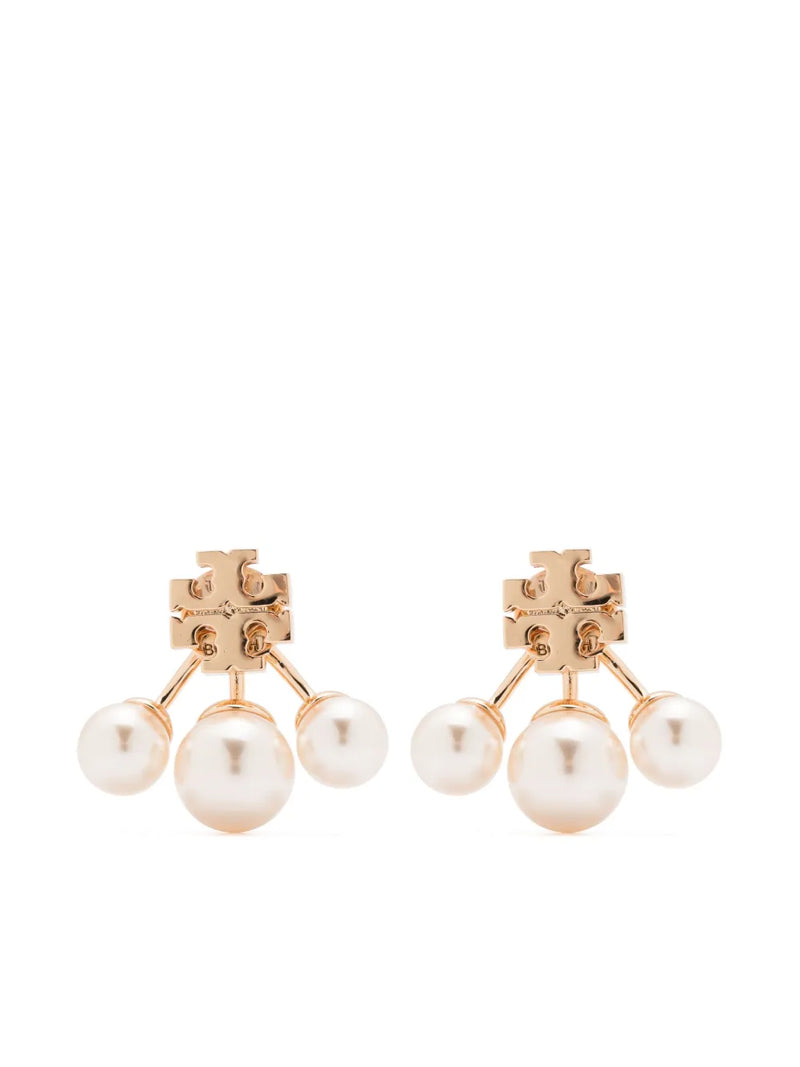 Kira pearl front-back earrings