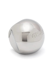 Sphere logo-engraved ring