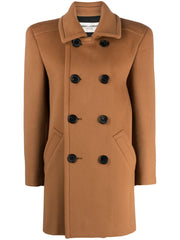 double-breasted wool coat