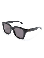 skull-appliqué square-frame sunglasses