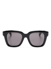 skull-appliqué square-frame sunglasses