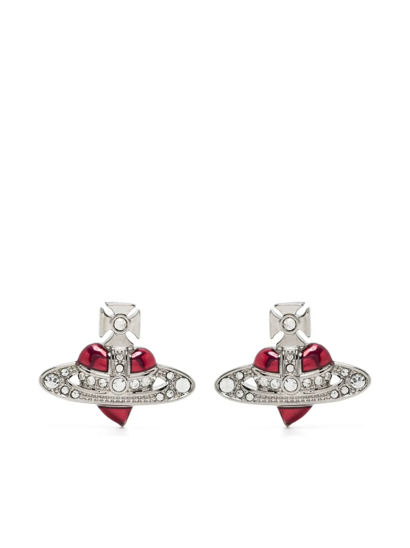 New Diamante Heart stud earrings