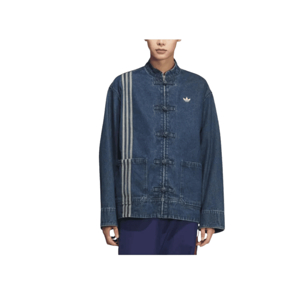 adidas CTT Oversized Chinese Track Top 3.0 Jacket Medium Blue Denim