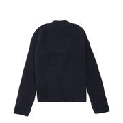 Navy Roll Neck Sweater Night Blue Red