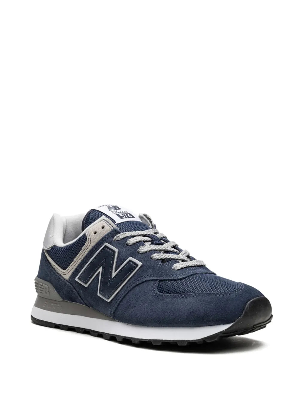 574 logo-patch suede sneakers
