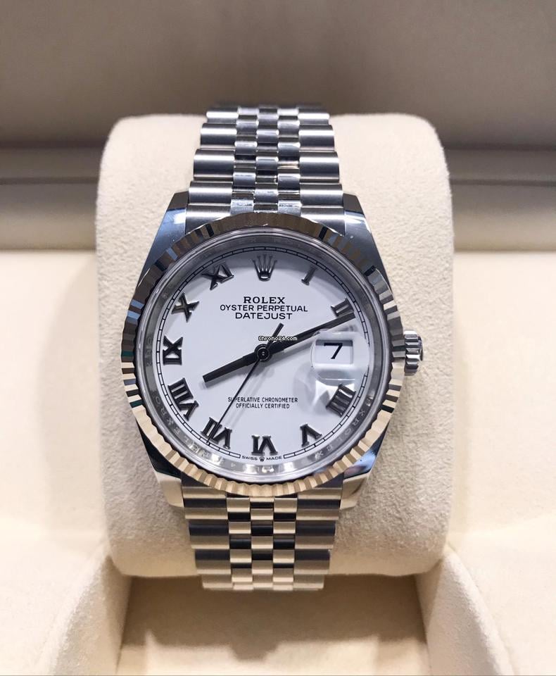 Rolex | Datejust | 126234-0025 | Steel | 36 mm | Steel | White | Automatic