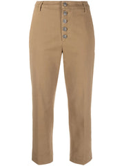 straight-leg cropped trousers