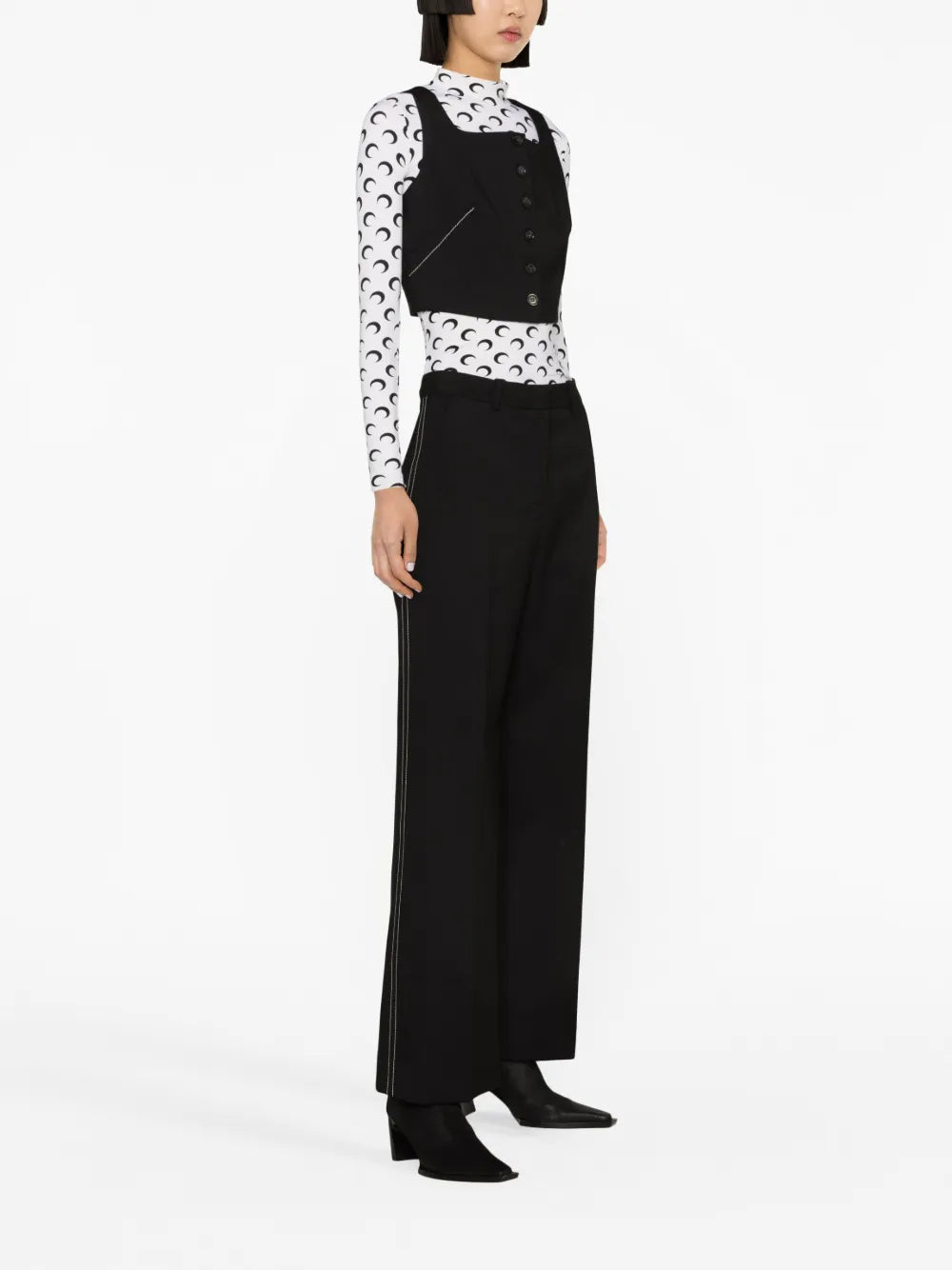 wide-leg tailored trousers