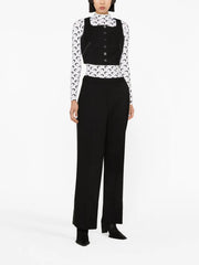 wide-leg tailored trousers