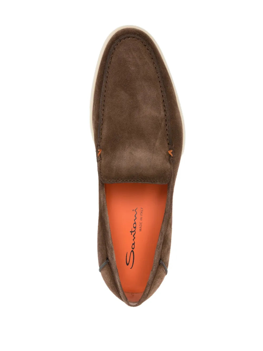 almond-toe suede loafers