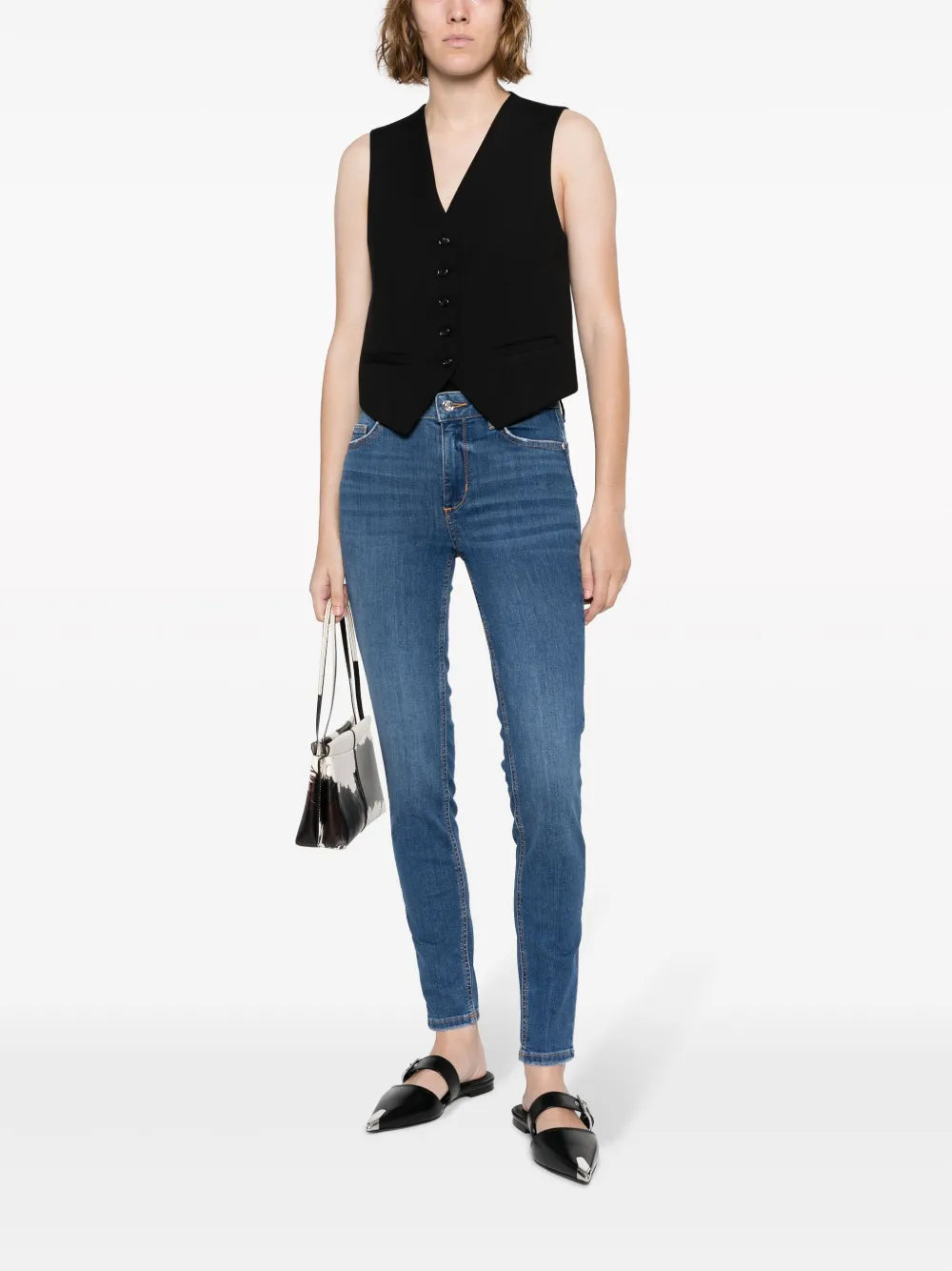 mid-rise skinny jeans