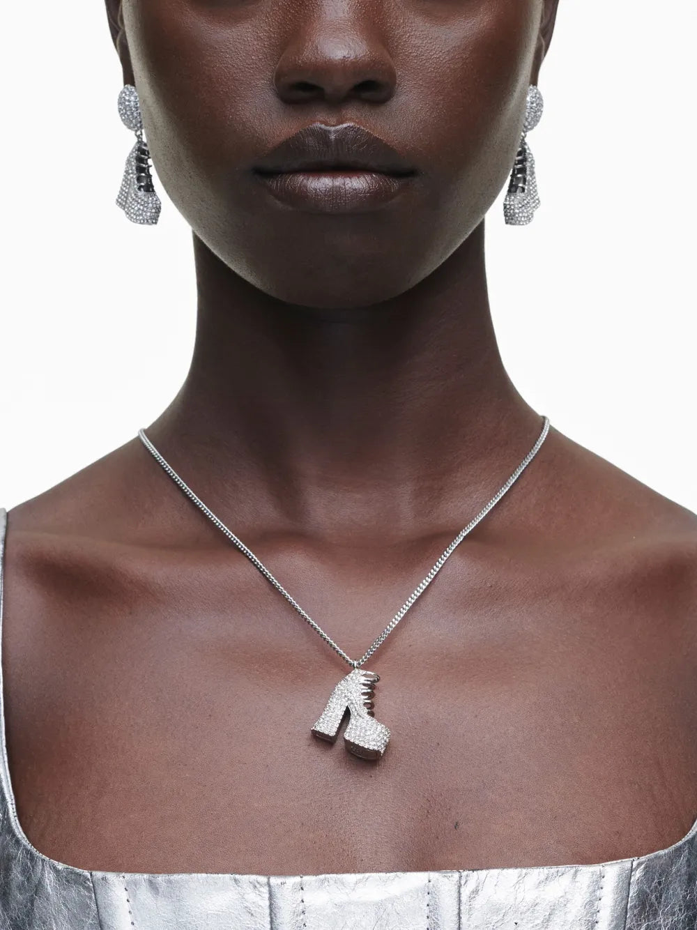 The Pavé Kiki boot necklace
