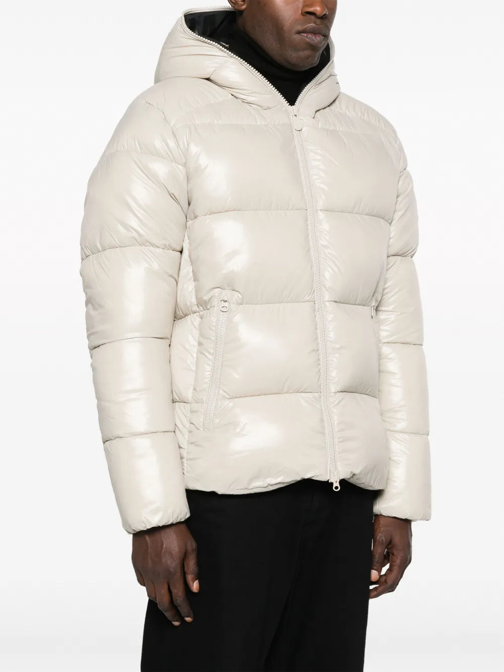 logo-patch puffer jacket