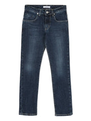 mid-rise slim-cut jeans