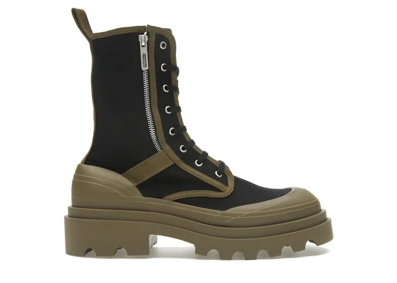 Bottega Veneta Lace-Up Boots Black Green