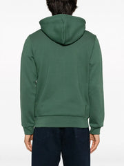 logo-embroidered zip-up Hoodie