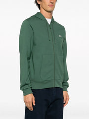logo-embroidered zip-up Hoodie