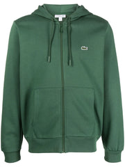 logo-embroidered zip-up Hoodie