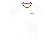 Burberry Icon Stripe Trim Cotton T-Shirt White
