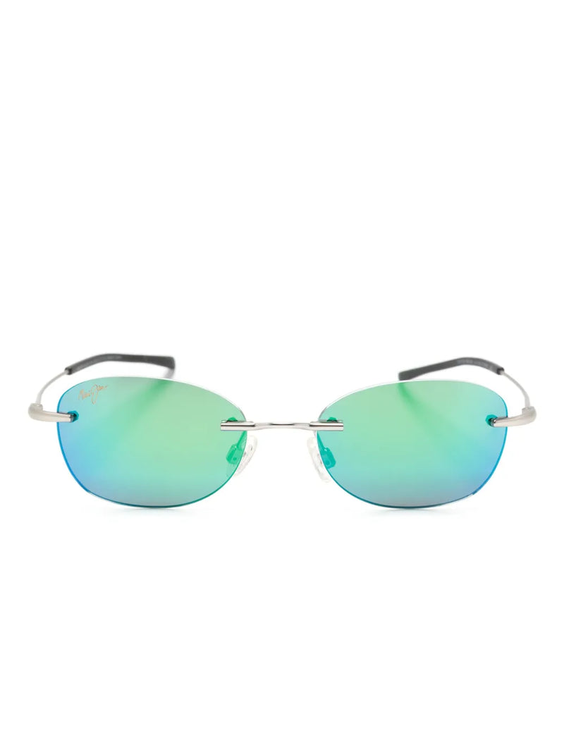 Aki Aki mirrored lenses oval-frame sunglasses