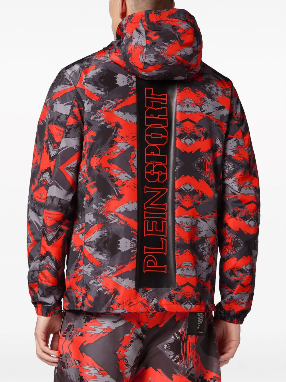 logo print hooded jacket