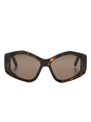 logo-print cat eye-frame sunglasses