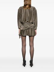draped glittered mini dress