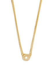 Gancini-pendant layered necklace