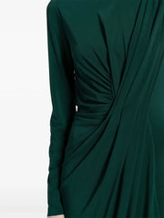 draped midi dress