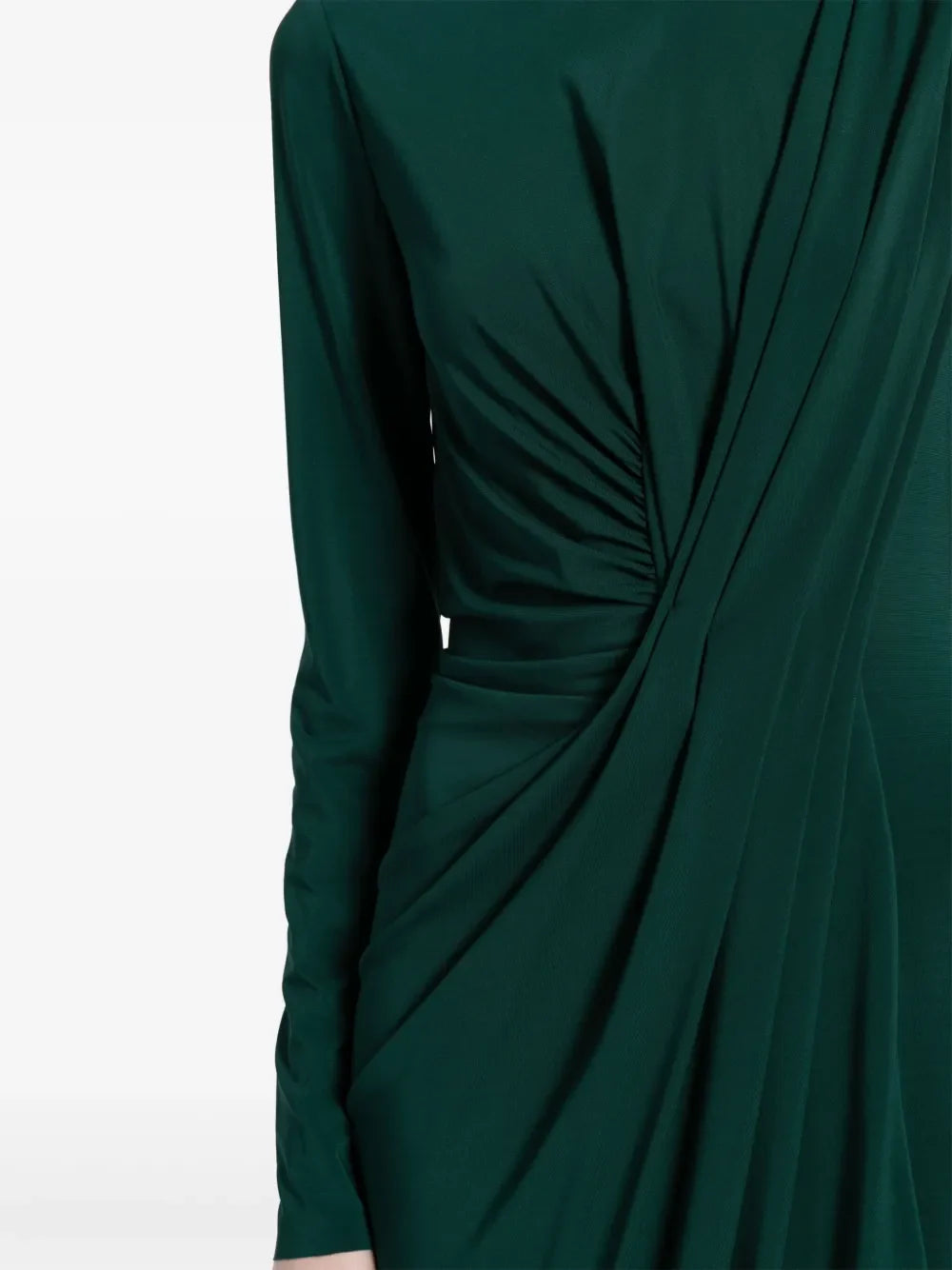 draped midi dress