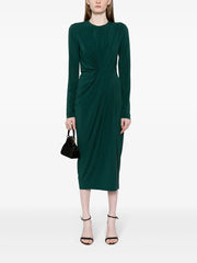 draped midi dress