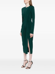 draped midi dress