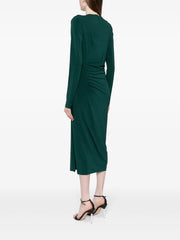 draped midi dress