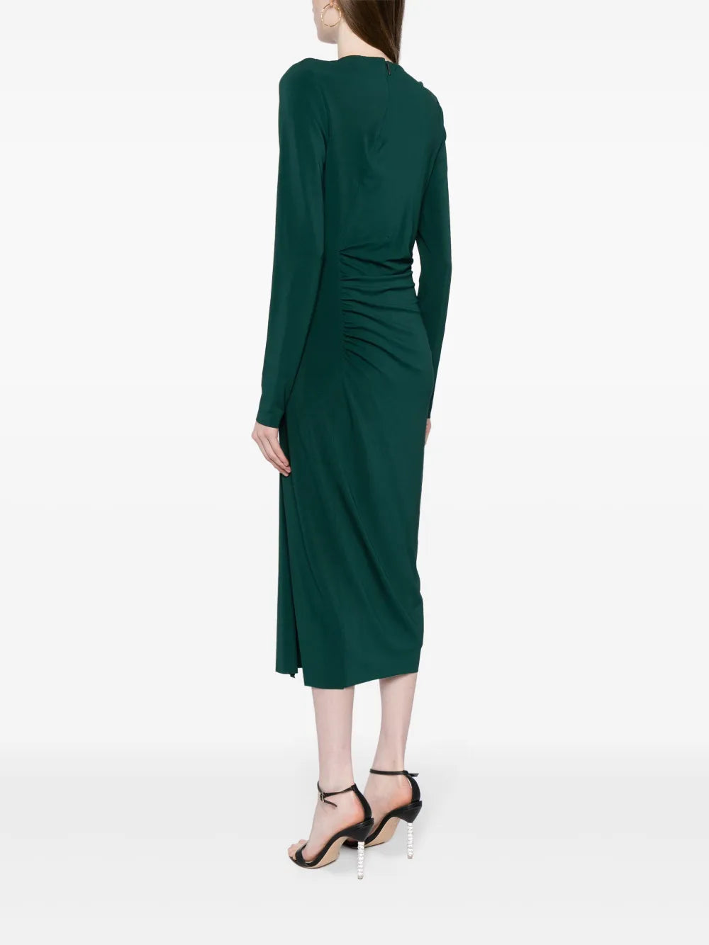 draped midi dress