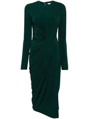 draped midi dress
