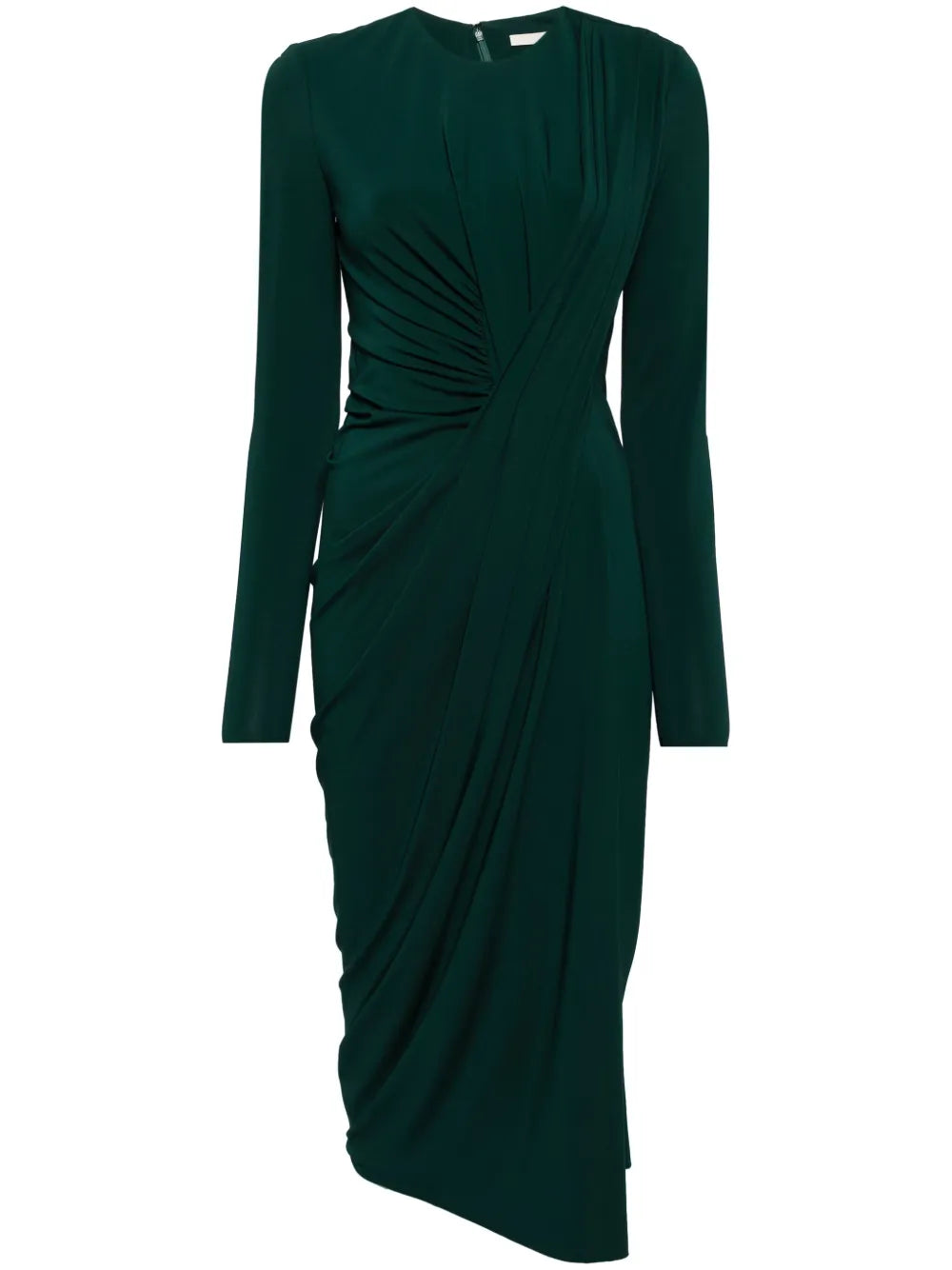 draped midi dress