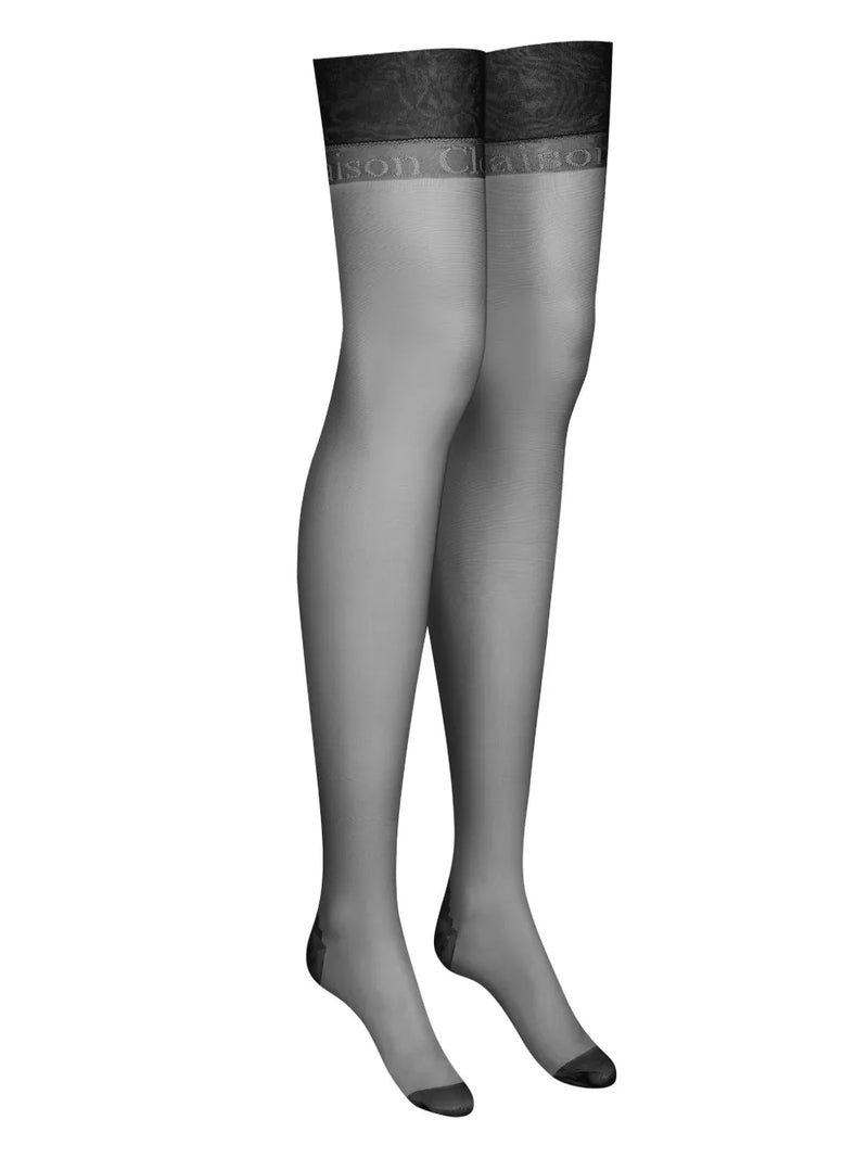 logo-intarsia semi-sheer stockings