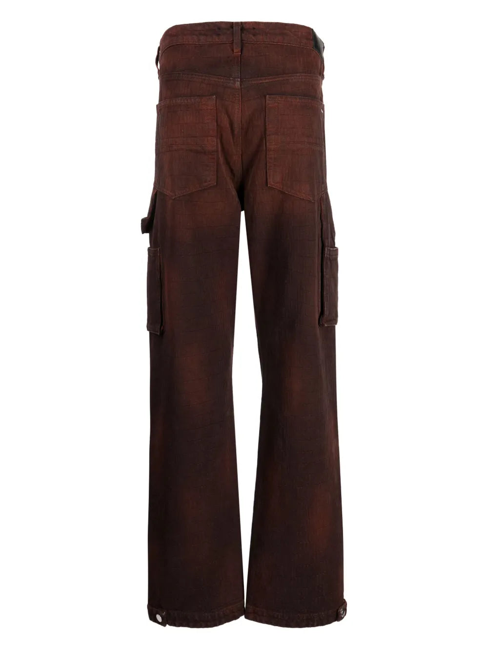 mid-rise cotton jacquard trousers